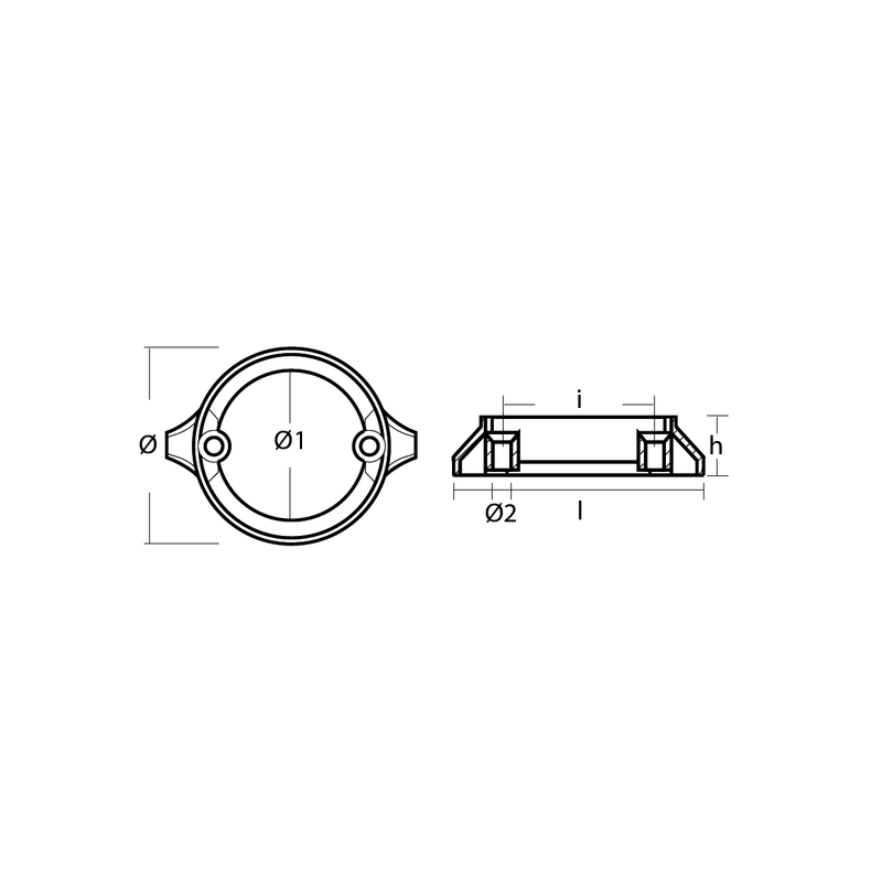 Anode en zinc Volvo Penta type duo prop 290, anode moteur, VP 875821, 0.472KG, R800704bis