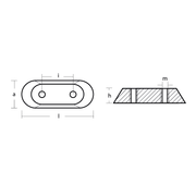 Magnesiumanod Johnson-Evinrude Transom Bracket 2-150, 173029-123009-327606 - AnodeFactory